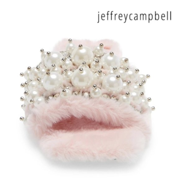 🆕️ NEW Women's Jeffrey Campbell Facile Faux Fur Slide Sandal 7.5 and 8.5 M Pink - Picture 2 of 6